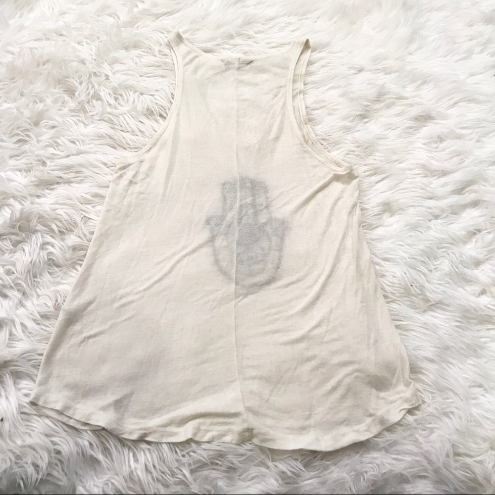 Brandy Melville Mirella Hamsa Hand Embroidery Tank - Picture 3 of 5